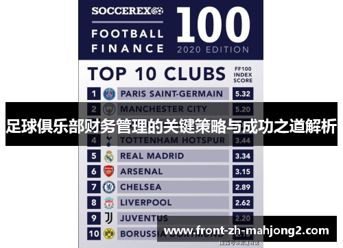足球俱乐部财务管理的关键策略与成功之道解析